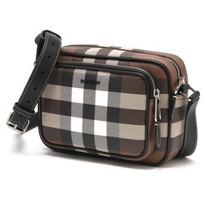 Burberry Paddy Giant Check Crossbody Bag Birch Brown